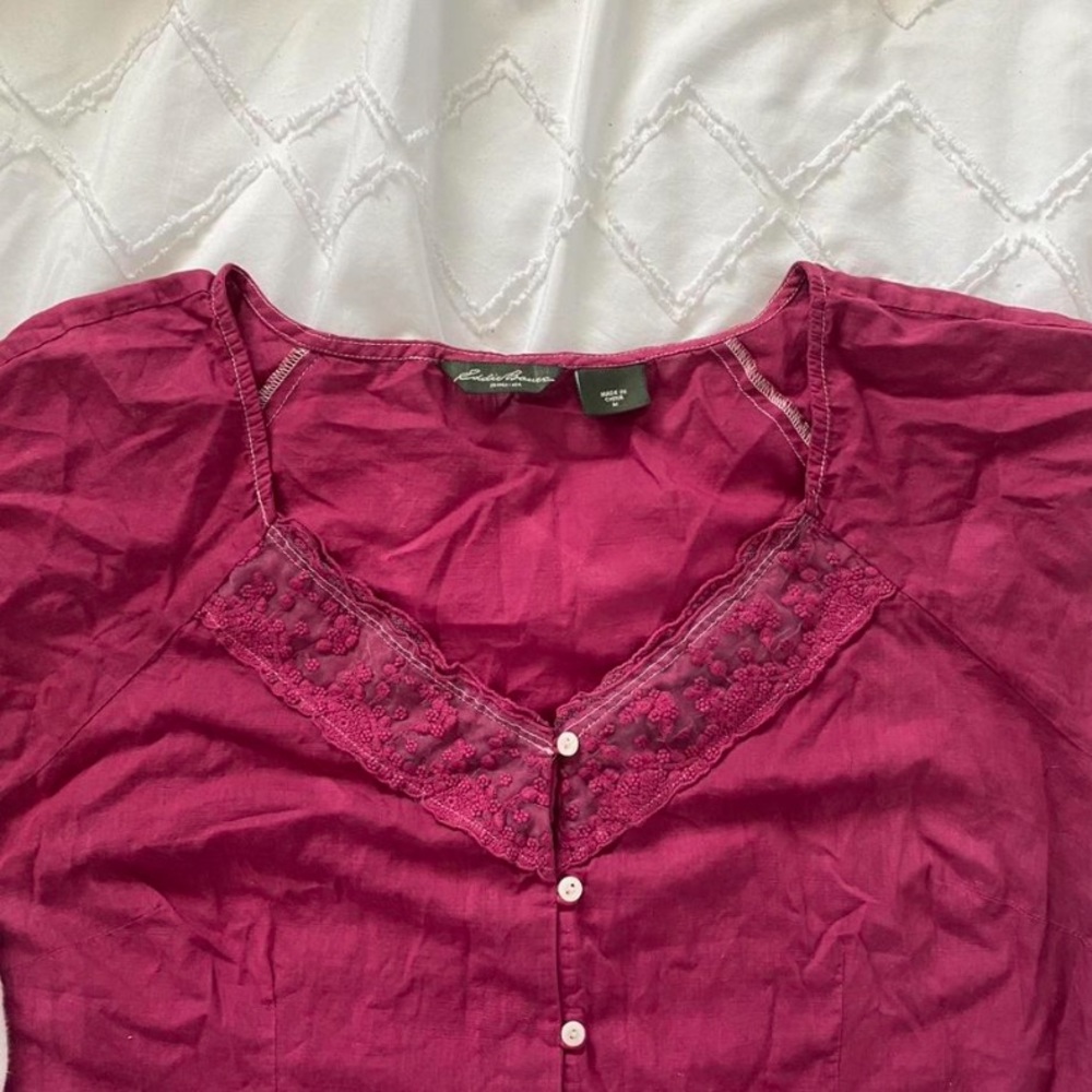 Eddie Bauer Vintage linen blouse